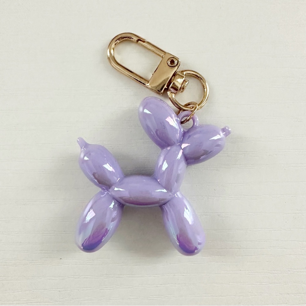 NEW Purple Dog Balloon Art Keychain